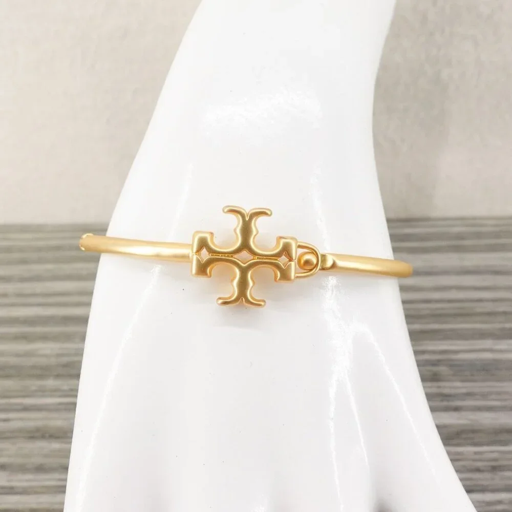 Tory Burch Gold Logo Bangle Bracelet